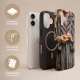 Vrouw - Hamburger - Bontjas Toughcase MagSafe Apple iPhone 17 klein -USP_Lagen_DE