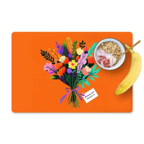 Kaartje - Boeket - Bloemen Placemat vinyl groot -zzzproduct_Kitchenyeah-website