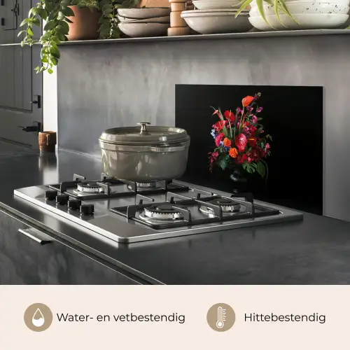 Bloemen - Boeket - Sierlijk keuken achterwand spatscherm klein -usp_NL