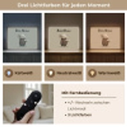 Olifant - Witte bloemen - Kindvriendelijk Light Box met batterij (Wandlamp kind) middel -USP_lichtkleurDE