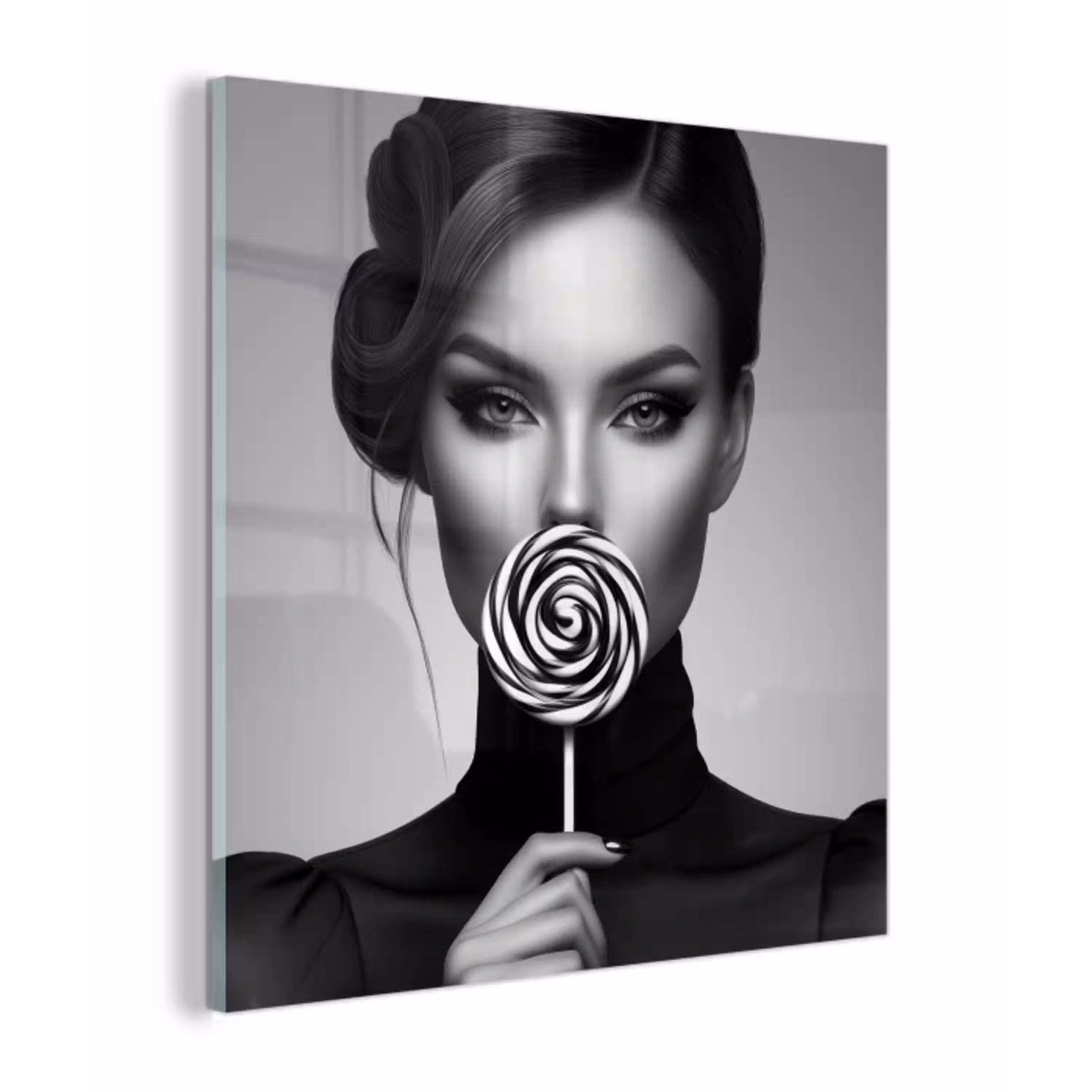 Vrouw - Lolly - Zwart plexiglas 5mm klein -z3d