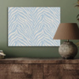 Zebra - Motief - Blauw - Wit PET vilt klein 837 -sfeer2