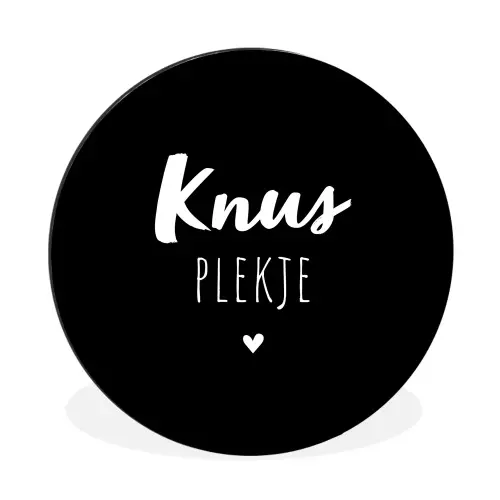 Thuis - Quotes - Knus plekje - Tekst Wandcirkel aluminium klein -3d