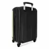 Groene achtergrond met witte vlinder NBS - Handbagage koffer - Kinderen Unisex middel -achterkant