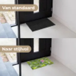 Kolibrie - Bloem - Natuur - Groen Deurmat klein -voor-na_NL