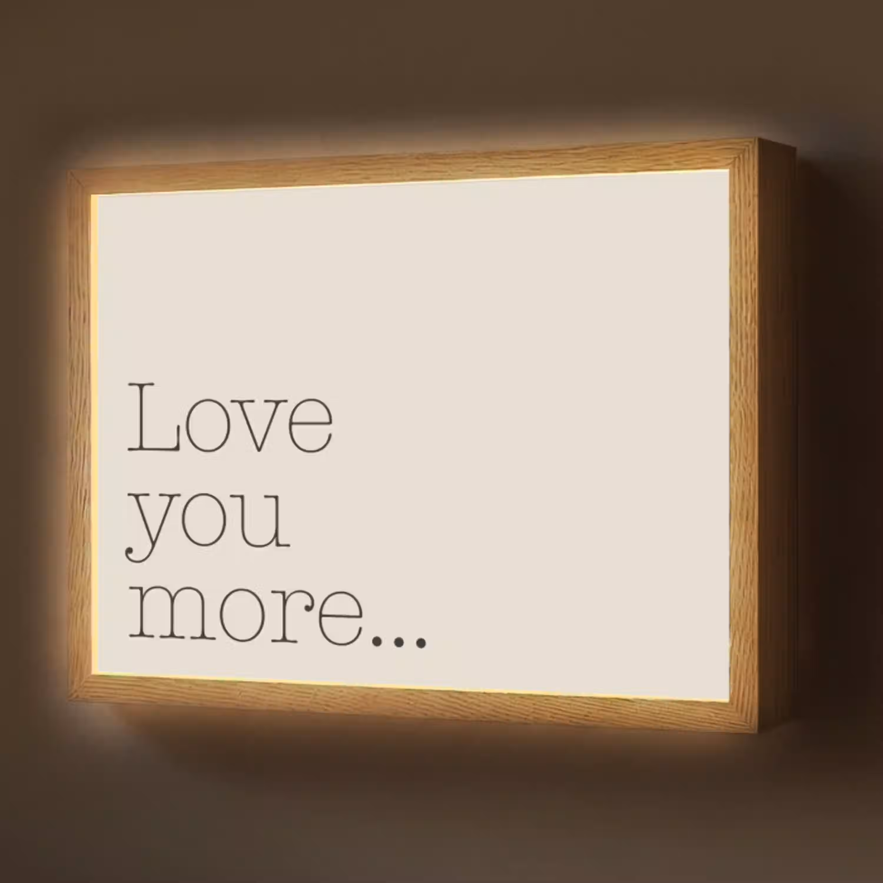 Minimalistisch - Love - Beige Light Box met batterij (Wandlamp) middel -z3d_website
