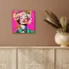 Bloemenkroon - Goud - Vrouw - Portret aluminium wit klein -sfeer4