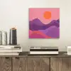 Zon - Heuvels - Paars - Abstract aluminium wit klein -sfeer1