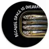 Sardines - Tekst - Vis - Blik Wandcirkel plexiglas klein -3d