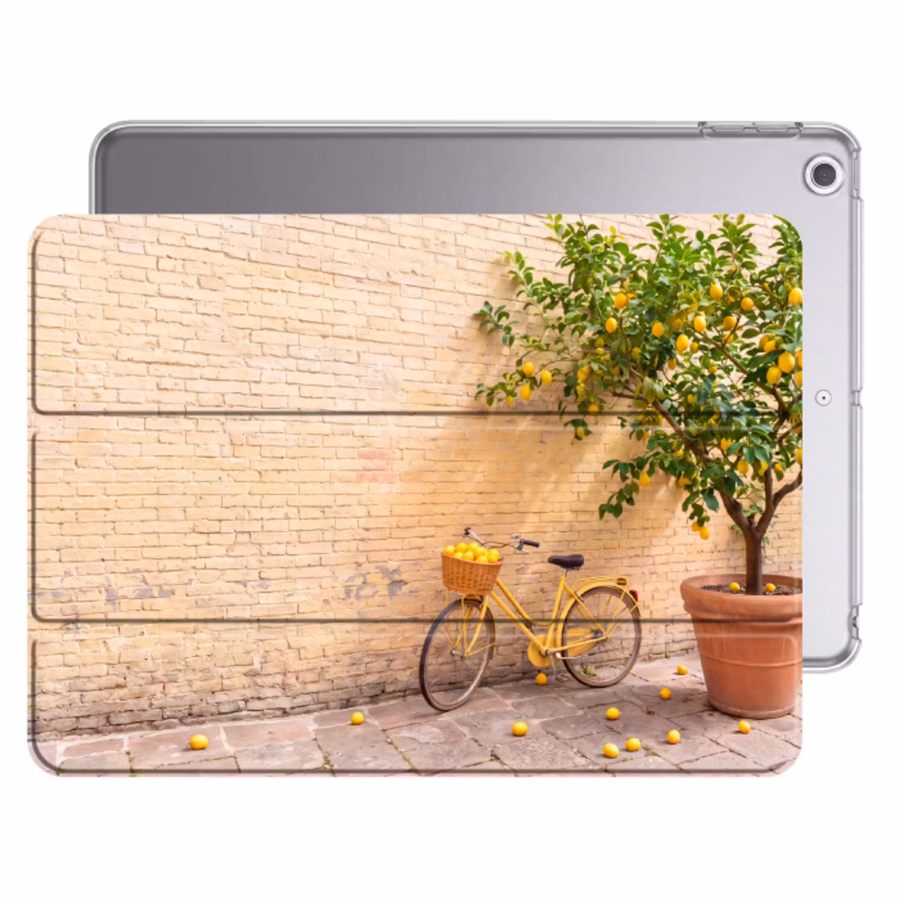 Fiets - Mand - Eten - Geel - Zomer Apple iPad 2017 middel -threedimensional_3d_global