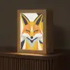 Vos - Oranje - Abstract - Driehoeken Light Box met kabel (Tafellamp) klein -z3d_website