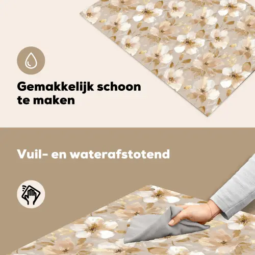 Bloemen - artistiek - Goud Inductie beschemer met haakjes klein 777 -ky-schoon-nl