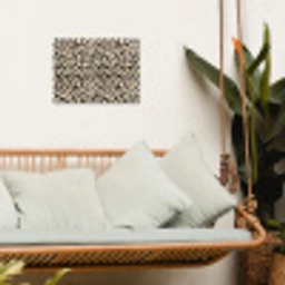 Stippen - Patroon - Zwart tuinposter los doek klein 239 -sfeer7
