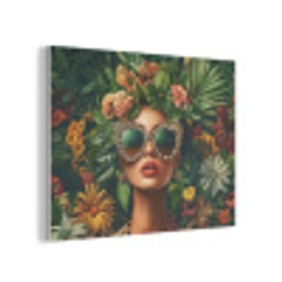 Vrouw - Panterprint - Jungle - Natuur - Luxe PET vilt klein -3d