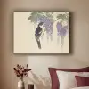 Specht - Bloemen - Paars Textielframe zwart klein -sfeer1