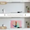 Lippenstift - Rood - Penseelstreken keuken achterwand spatscherm klein -voor_na_NL