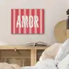 Amor - Strepen - Rood - Roze PET vilt klein -sfeer3