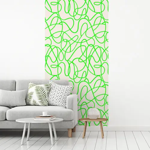 Groen - Lijnen - Abstract - Neon fotobehang vinyl groot 64 -woonkamer