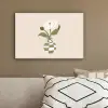 Vaas - Geruit - Bloem - Groen canvas 2cm klein -sfeer3