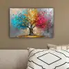 Boom - Kleurrijk - Grijs - Modern canvas 2cm klein -sfeer3