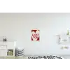 Lucky - Hart - Rood textielposter latten blank klein -kinderkamer