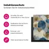 Bladeren - Abstract - Goud - Blauw Inductie beschermer vinyl 3mm klein -zzzzzzz-lf-ups