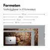 Gezicht - Vrouwe - Bladeren - Penseelstreken Muismat XXL klein -sfeer5
