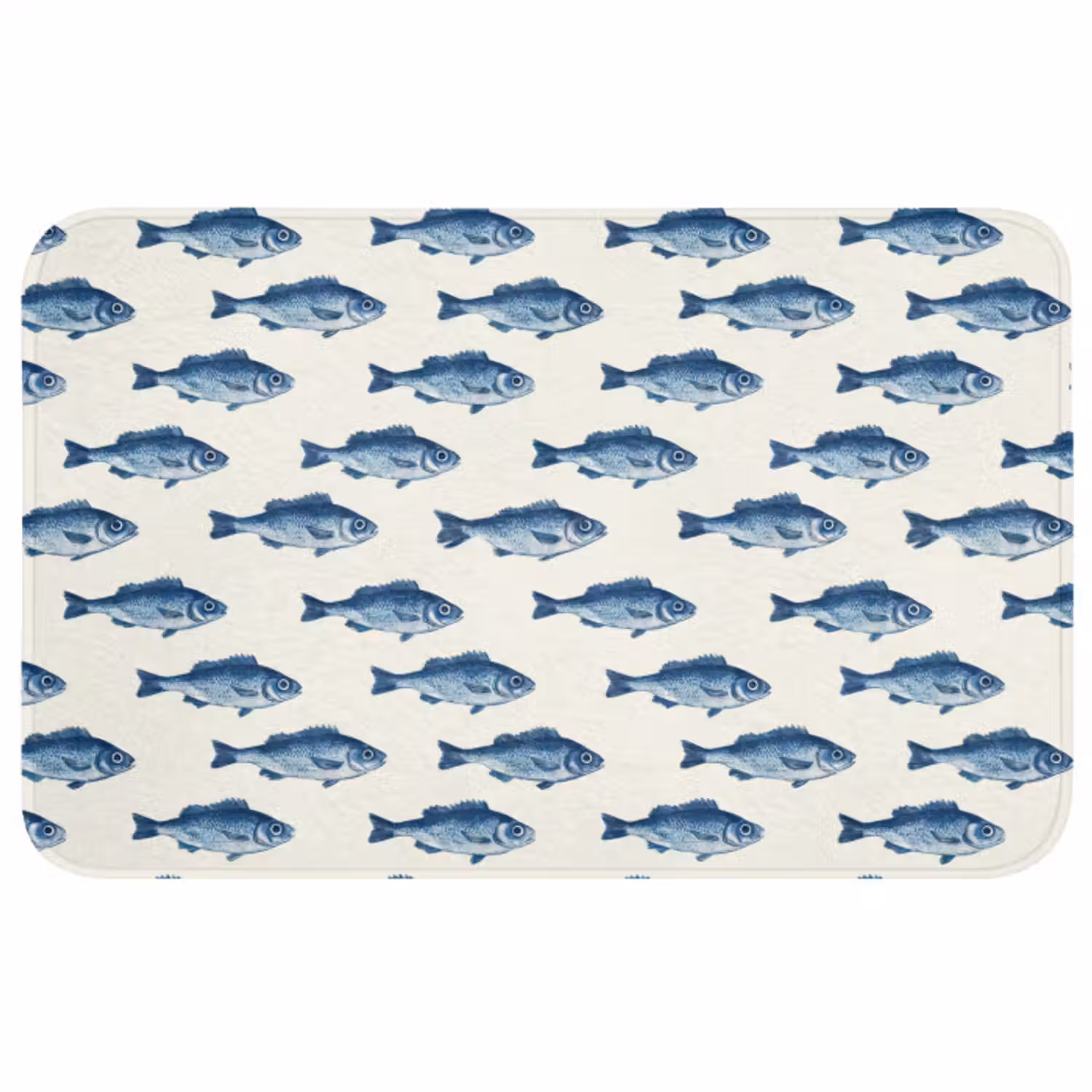 Wc Mat - Vis - Patroon - Blauw