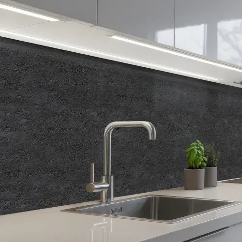 Donkergrijs - Asfaltstructuur - Ruw keuken achterwand 2 middel 871 -3d_schuin