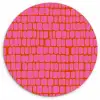 Organisch - Raster - Roze Wandcirkel kunststof plaat 5mm dik klein 188 -3d