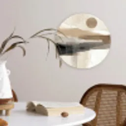 Minimalistisch - Landschap - Dimensie Wandcirkel kunststof plaat 5mm dik klein -sfeer4