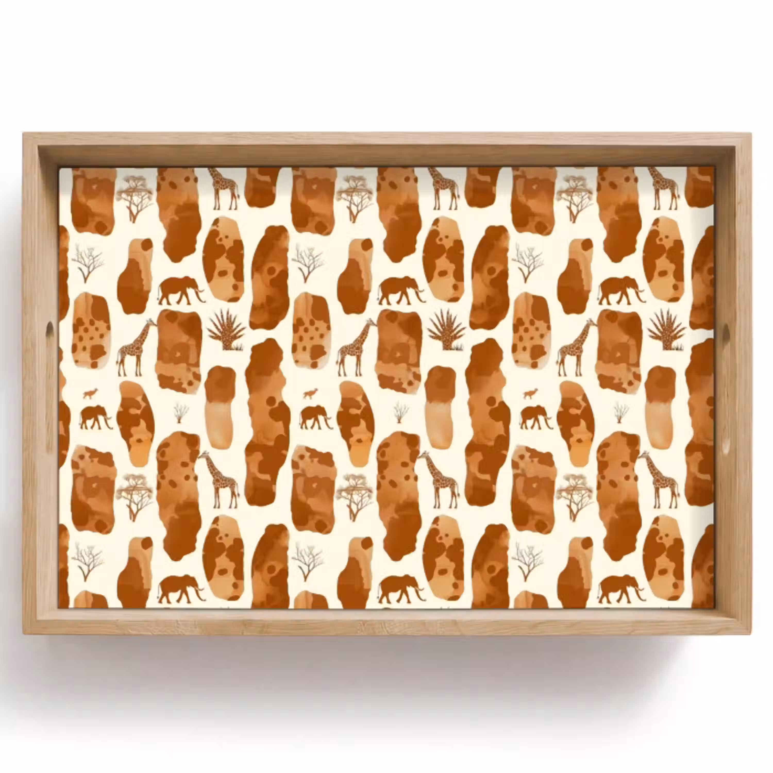 Terracotta - Safari - Dieren - Patroon Dienblad Rechthoek middel 910 -z3d_shopping