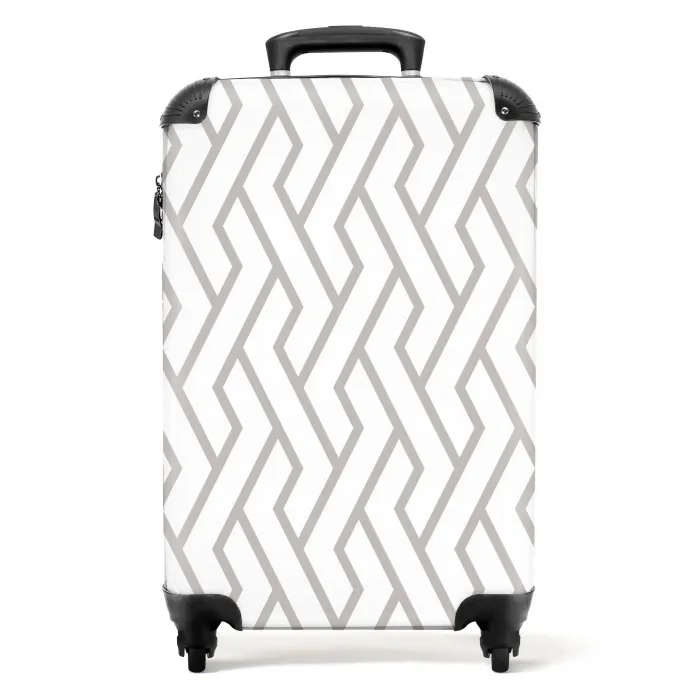 Grafisch - Patroon - Modern - Lijn NBS - Handbagage koffer - Kinderen Unisex middel 644 -productfoto_recht