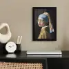 Meisje met de parel - Johannes Vermeer - Bril fotolijst zwart zonder passe partout klein -sfeer1