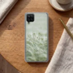 Grassen - Minimalistisch - Groen Telefoonhoesje Samsung Galaxy A12 klein -sfeer1