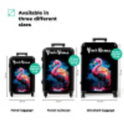Gekleurde Flamingo voor een Verfexplosie NBS - Handbagage koffer - Kinderen Unisex middel zzzzzzVergelijking_3EN