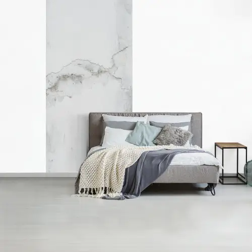 Beton - Grijs - Wit fotobehang vinyl groot -slaapkamer