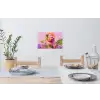 Vrouw - Abstract - Cirkel - Bloemen Muursticker klein -eettafel