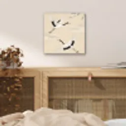 Kraanvogels - Bloesem - Beige aluminium wit klein -sfeer3