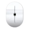 Zeilboot - Zwart - Water - Silhouet Wandcirkel Ovaal Glas middel -3d