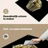 Cupcake - Eten - Goud - Zwart Inductie beschemer met haakjes klein -ky-schoon-nl