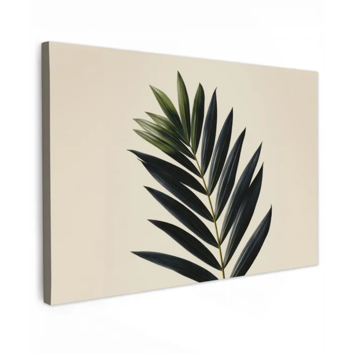 Palmblad - Donkere bladen - Subtiel canvas 2cm klein -z3d