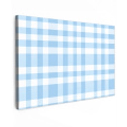 Ruit - Patroon - Blauw Tuinposter op houten frame 2 cm dik klein 845 -3d