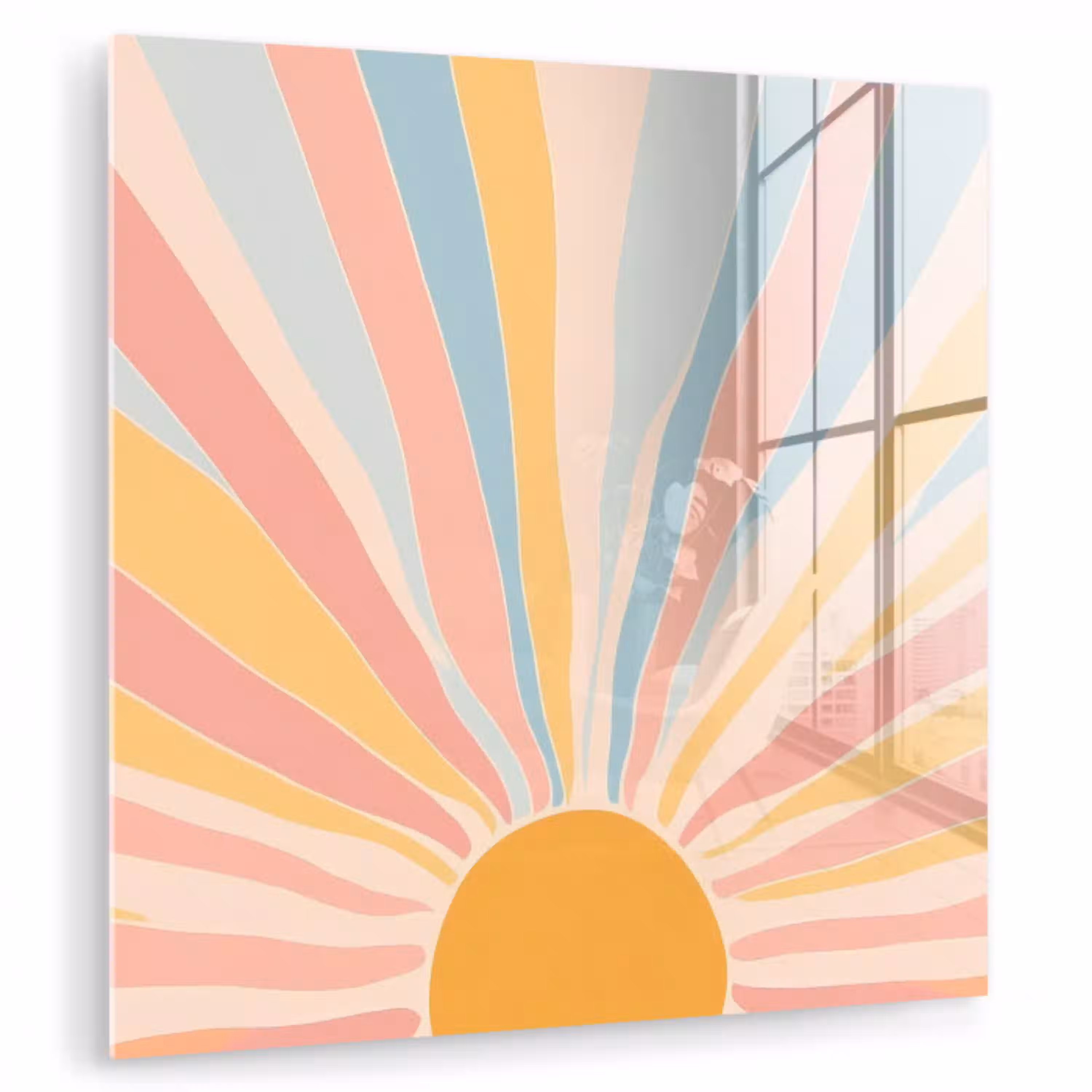 Illustratie - Zon - Pastelkleuren plexiglas 5mm klein -zzzproduct_nieuw