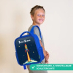 Planeet - Raket - Sterren - Donkerblauw Kinderrugzak - Blauw middel -sfeer3_DE