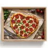 Pizza - Hart - Pepperoni - Tomaat Dienblad Rechthoek middel -z3d_shopping