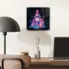 Retro - Kerstman - Rendieren - Kerstboom plexiglas 5mm klein -sfeer6