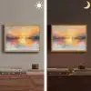 Modern - Abstract - Goud - Roze Light Box met batterij (Wandlamp) middel -sfeer3