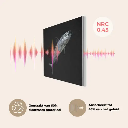 Makreel - Vis - Zwart PET vilt klein -USP_NL