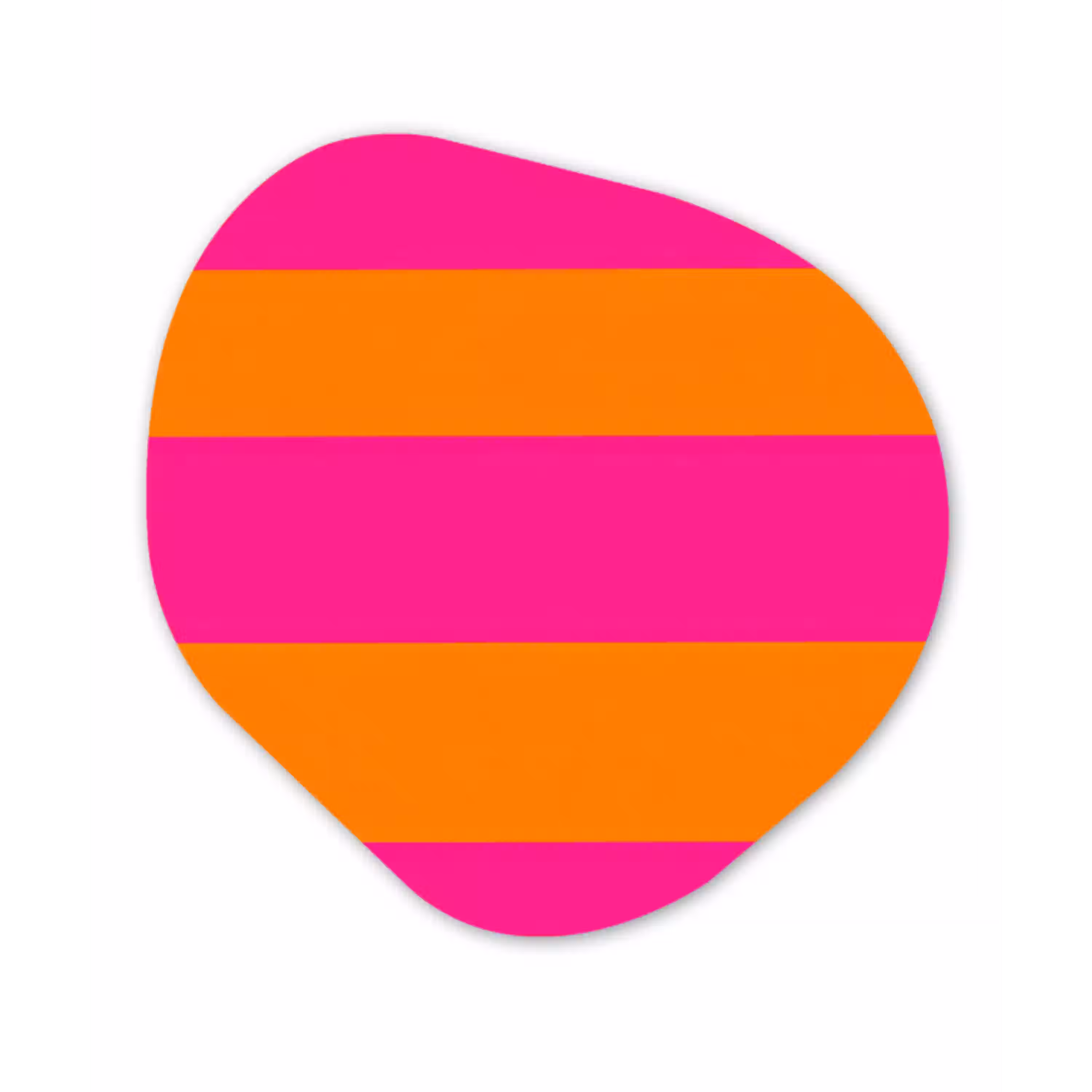 Strepen - Horizontaal - Roze Wandcirkel Organisch Forex 3mm klein 629 -3d